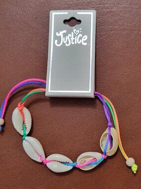 Off-White Sea Shells on Colorful Neon Rope Bracelets